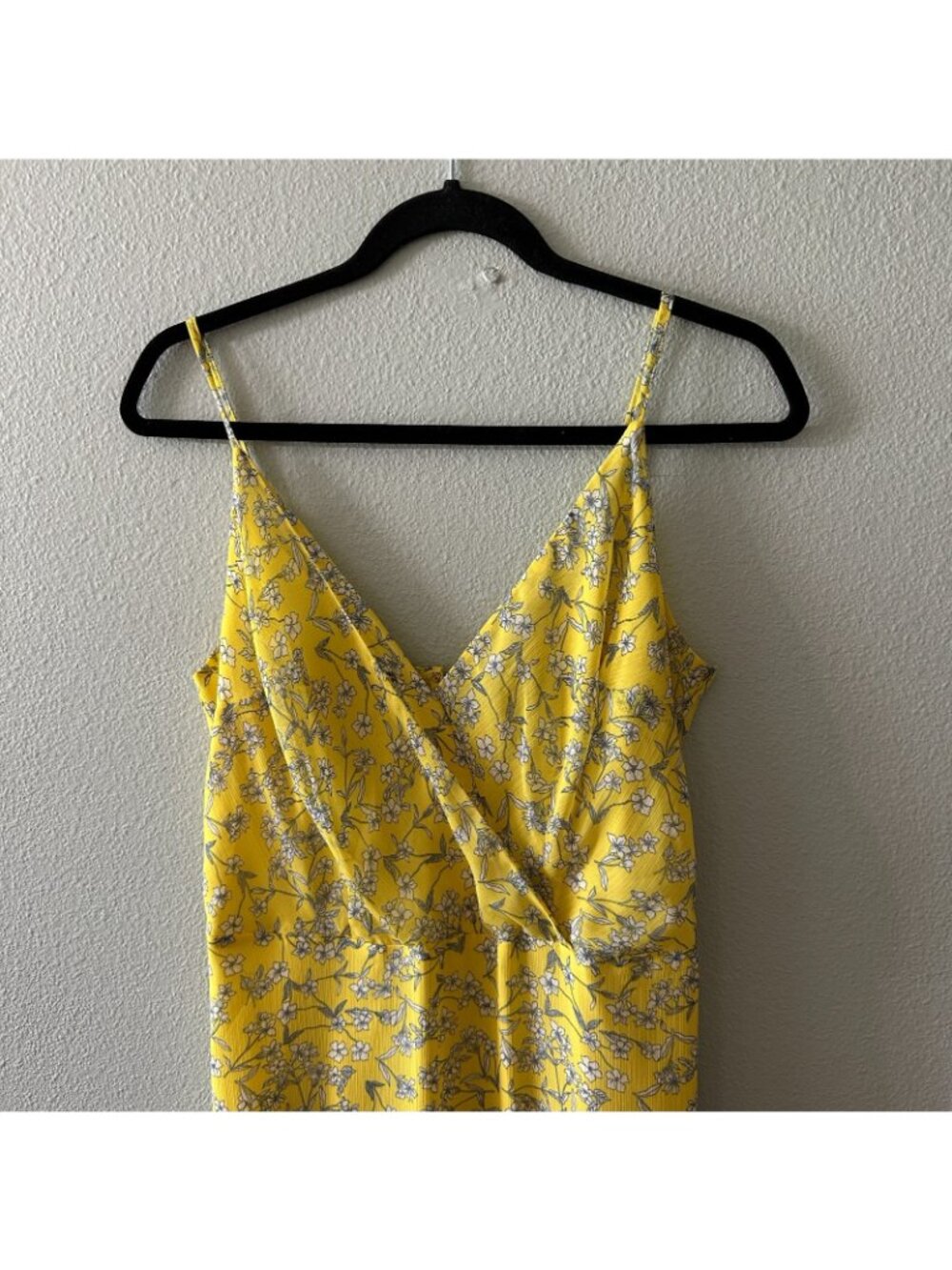 Banana Republic Bright Yellow Maxi Floral Sun Dress Women's 6 Tall Long - Picture 7 of 8